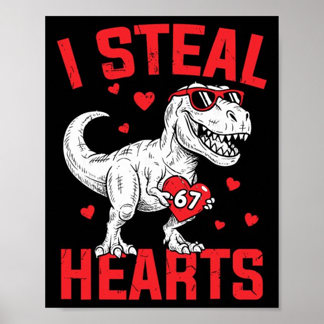 Ich stehle 67 Herzen Lustiger Sechs Sieben Valenti Poster (Vorne)