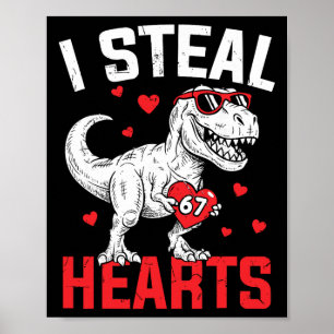 Ich stehle 67 Herzen Lustiger Sechs Sieben Valenti Poster