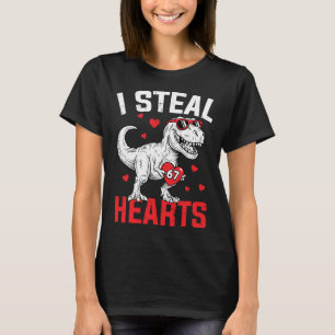 Ich stehle 67 Herzen Lustiger Sechs Sieben Valenti T-Shirt