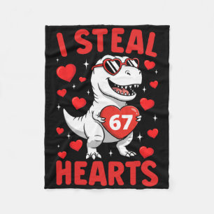 Ich stehle 67 Herzen T Rex Lustiger Valentinstag 6 Fleecedecke