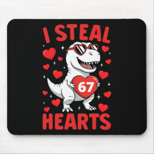 Ich stehle 67 Herzen T Rex Lustiges Valentinstag 6 Mousepad