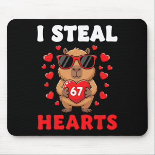 Ich stehle 67 Herzen Valentinstag 67 Meme 6 7 Capy Mousepad