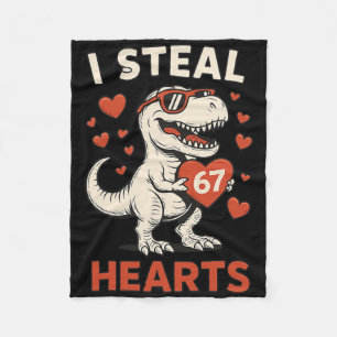 Ich stehle 67 Herzen Valentinstag Lustig 6 7 Meme Fleecedecke