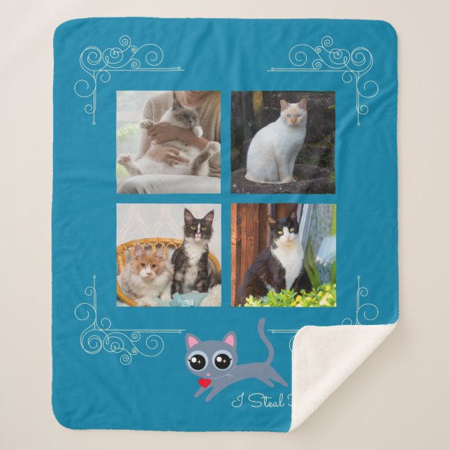 Ich stehle ein benutzerdefiniertes Foto für Herz Sherpadecke (Vorderseite)