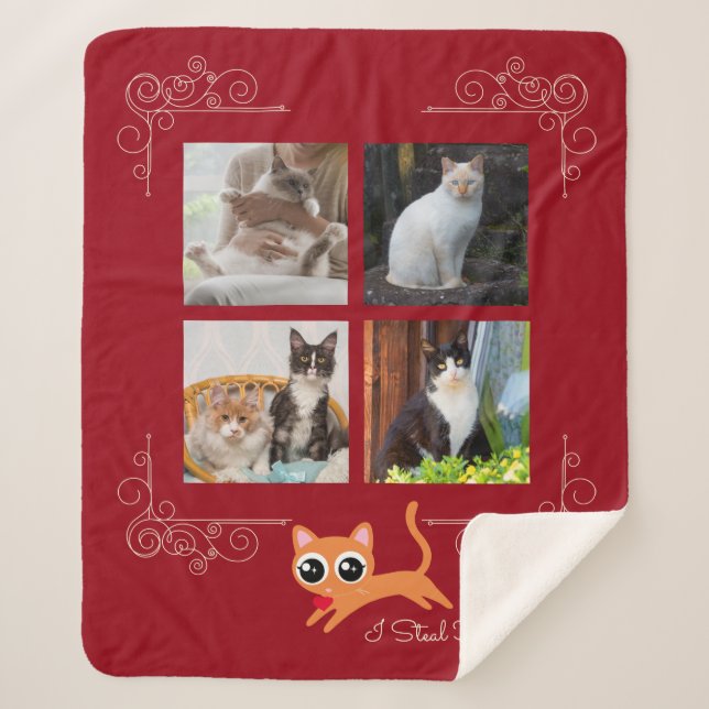 Ich stehle ein benutzerdefiniertes Foto für Herz Sherpadecke (Vorderseite)