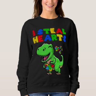 Ich stehle Herz Autismus Bewusstsein Puzzle Rex Di Sweatshirt