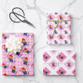 Ich stehle Herz, Dinosaurier in den Farben der Reg Geschenkpapier Set