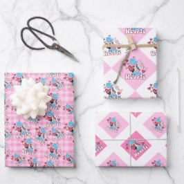 Ich stehle Herz, Dinosaurier in der Farbe der Tran Geschenkpapier Set