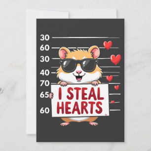 Ich stehle Herz Hamster Lover Valentine Day Feiertagskarte