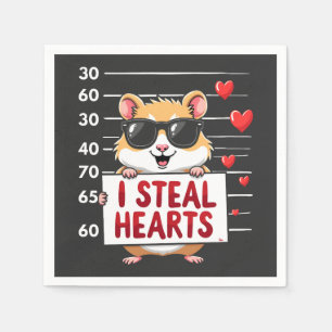 Ich stehle Herz Hamster Lover Valentine Day Serviette