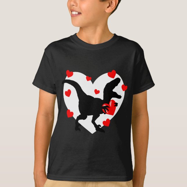 Ich stehle Herz Loveasaurus T-rex Dinosaur Fans T-Shirt (Vorderseite)