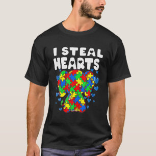 Ich stehle Herz Puzzle Autismus Bewusstsein Niedli T-Shirt