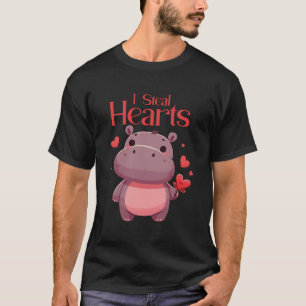 Ich stehle Herz Pygmie Hippopotamus T-Shirt