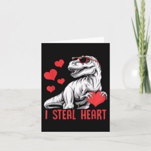 Ich stehle Herz T-Rex Dinosaurier Valentinstag Kin Karte