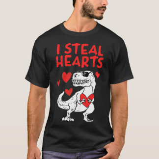 Ich stehle Herz Tre Dino Valentinstag Kleinkind Ki T-Shirt