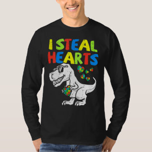 Ich stehle Herz Trex Dinosaur Kleinkind Autism Awa T-Shirt