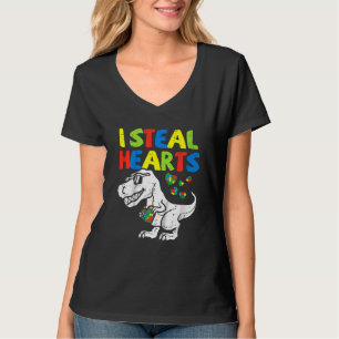 Ich stehle Herz Trex Dinosaur Kleinkind Autism Awa T-Shirt