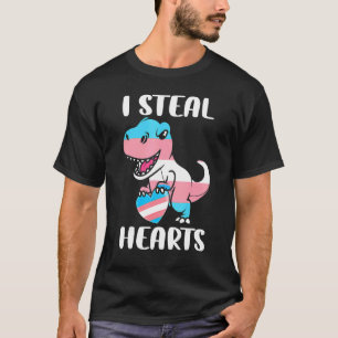 Ich stehle Herz Trex Niedlich Dinosaur Lgbt Transg T-Shirt