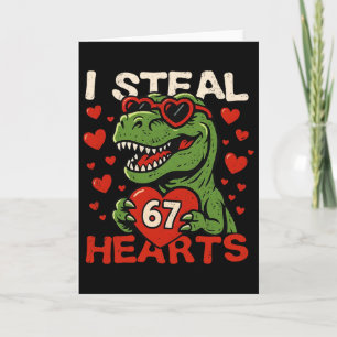 Ich stehle Herzen 67 Lustiger Valentins-T-Rex-Dino Karte