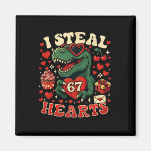 Ich stehle Herzen 67 Lustiger Valentins-T-Rex-Dino Magnet