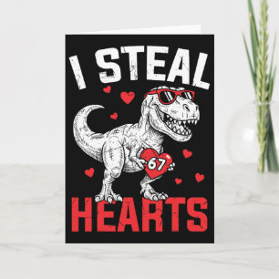 Ich stehle Herzen 67 Meme Valentinstag Dinosaurier Karte