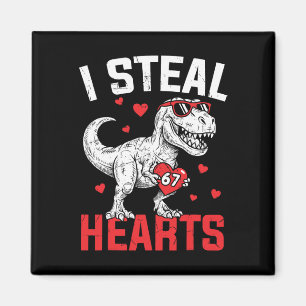 Ich stehle Herzen 67 Meme Valentinstag Dinosaurier Magnet