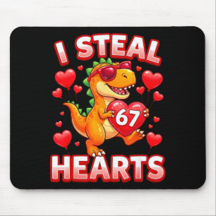 Ich stehle Herzen 67 Trex Kinder Valentins Meme Si Mousepad