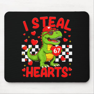 Ich stehle Herzen 67 Valentinstag 67 Dinosaurier T Mousepad