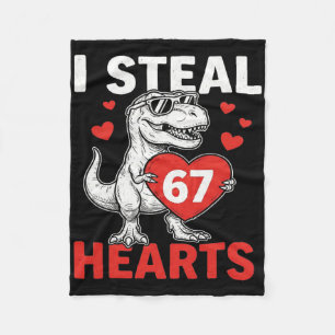 Ich stehle Herzen 67 Valentinstag 67 Meme 6 7 T-re Fleecedecke