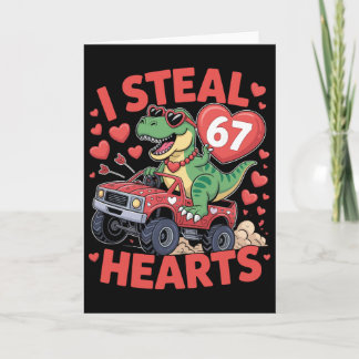 Ich stehle Herzen 67 Valentinstag 67 Meme 6 7 T-re Karte