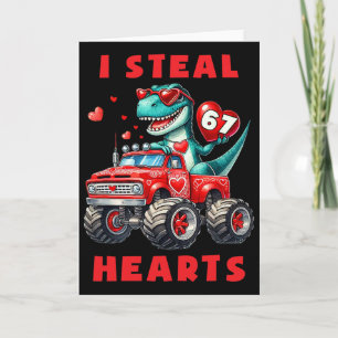 Ich stehle Herzen 67 Valentinstag 67 Meme 6 7 T-re Karte