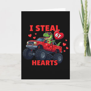 Ich stehle Herzen 67 Valentinstag 67 Meme 6 7 T-re Karte