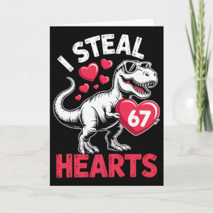 Ich stehle Herzen 67 Valentinstag 67 Meme 6 7 T-re Karte