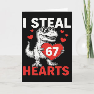 Ich stehle Herzen 67 Valentinstag 67 Meme 6 7 T-re Karte