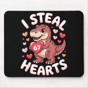 Ich stehle Herzen 67 Valentinstag 67 Meme 6 7 T-re Mousepad