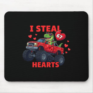 Ich stehle Herzen 67 Valentinstag 67 Meme 6 7 T-re Mousepad