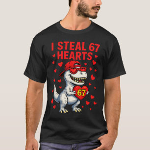 Ich stehle Herzen 67 Valentinstag 67 Meme 6 7 T-Re T-Shirt