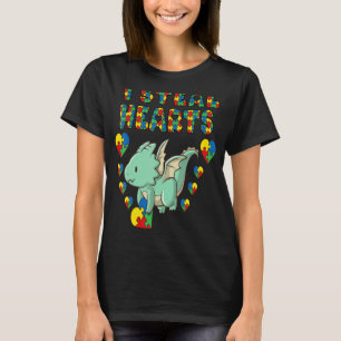 Ich stehle Herzen Autismus-Bewusstsein Drache Puzz T-Shirt