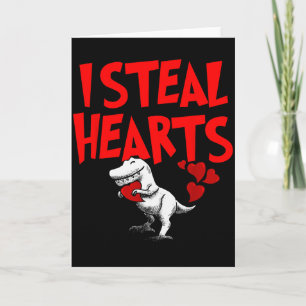Ich stehle Herzen Dino T-Rex Valentinstag Kinder Karte