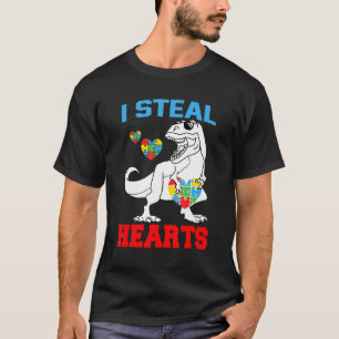 Ich stehle Herzen Jungen Valentinstag Kinder Dinos T-Shirt