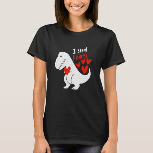 Ich stehle Herzen - Lustiger Dinosaurier Valentins T-Shirt