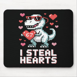 Ich stehle Herzen Lustiger T-Rex Dinosaurier Valen Mousepad
