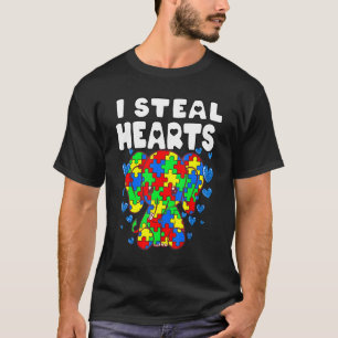 Ich stehle Herzen Puzzle Autismus-Bewusstsein Süße T-Shirt