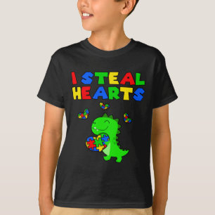 Ich stehle Herzen Puzzle Autismus-Bewusstseinsmona T-Shirt