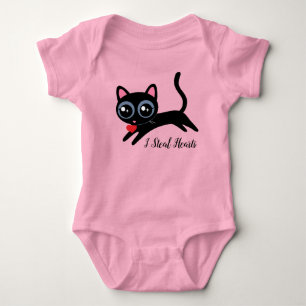 Ich stehle Herzen Süße Kätzchen Katze Geschenk Baby Strampler
