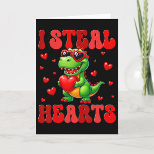 Ich stehle Herzen Süßer Dinosaurier Herz Valentins Karte