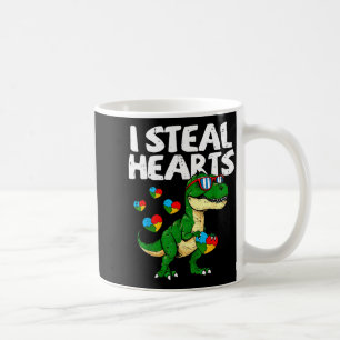 Ich stehle Herzen T-Rex Puzzle Autismus-Bewusstsei Kaffeetasse
