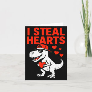 Ich stehle Herzen Trex Dino Baby Junge Valentinsta Karte