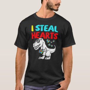 Ich stehle Herzen Trex Dinosaur Cuter Junge Autism T-Shirt