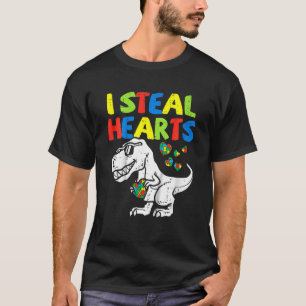 Ich stehle Herzen Trex Dinosaurier Kleinkind Autis T-Shirt